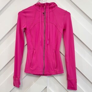 Lululemon Hooded Define Jacket Nulu In Sonic Pink Size 0